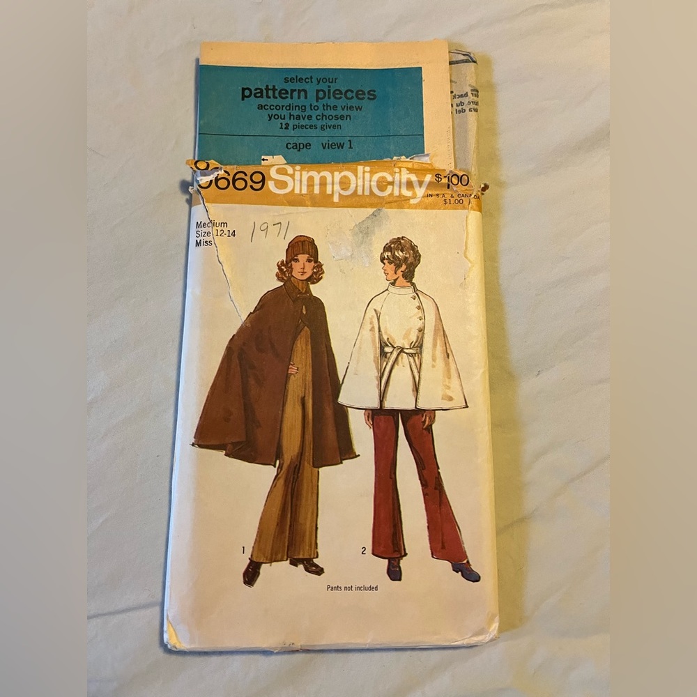 Vintage Simplicity sewing pattern